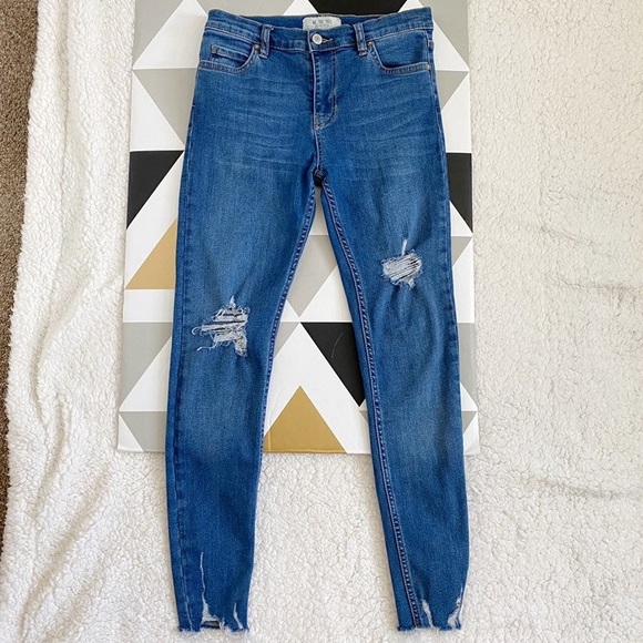 Free People Shark Bite High Rise Skinny Jeans 26 - Picture 2 of 9